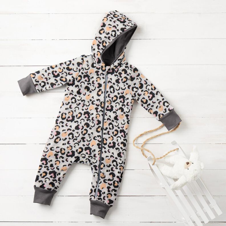 Mysfleece Leopardmönster – dimgrå, image number 5