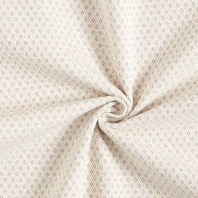 Dekorationstyg Jacquard små romber – mörkbeige, 