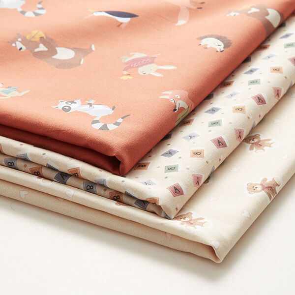 Bomullstyg Poplin minibjörnar – ljusbeige, image number 5