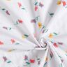 Fin bomullsbatist Broderade blommor | Poppy Fabrics – vit/neonorange,  thumbnail number 3