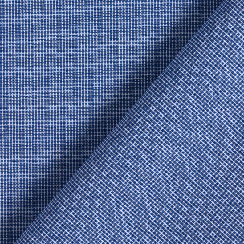 Skjorttyg med minirutor – vit/jeansblå,  image number 4