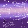French Terry Sommarsweat Never stop Dreaming | Glitzerpüppi – lila/aubergine,  thumbnail number 1