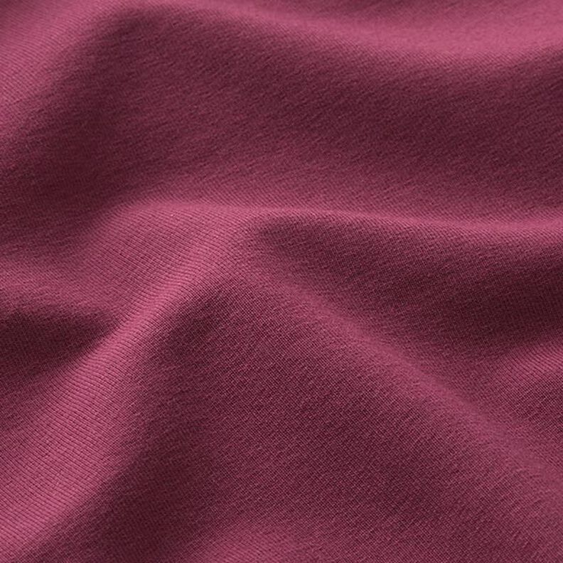 Lätt bomullssweat enfärgad – bordeauxrött, image number 4
