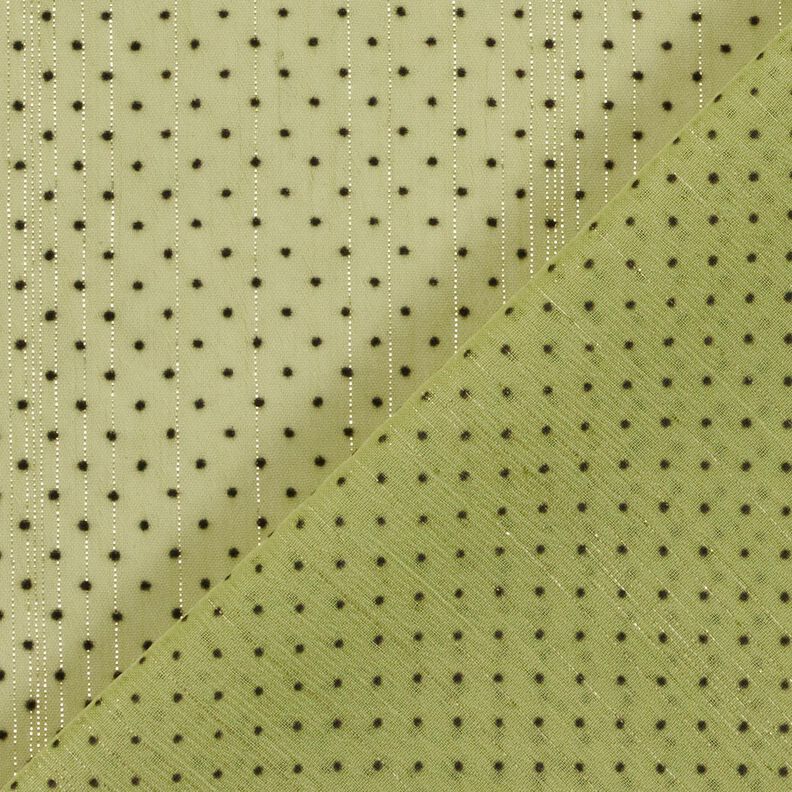 chiffong glitterränder och prickar – ljusoliv, image number 4