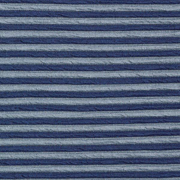 Stickat tyg cloqué Tvärränder – marinblått/grått,  image number 1