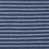 Stickat tyg cloqué Tvärränder – marinblått/grått,  thumbnail number 1