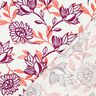 Viskos-linne-mix Blommor | Poppy Fabrics – elfenbensvit/druva,  thumbnail number 4