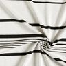 Stickad jacquard oregelbundna ränder – yllevit/svart,  thumbnail number 4