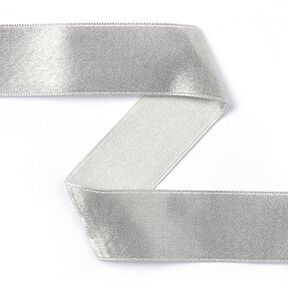 Satinband Doubleface - silver, 