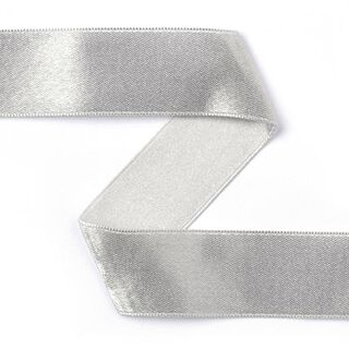 Satinband Doubleface - silver, 