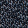 Viskosstretch abstrakta vågor – svartblå/ljus jeansblå,  thumbnail number 3