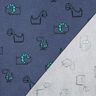 Bomullsflanell fräcka dinosaurier | Poppy Fabrics – jeansblå/smaragdgrön,  thumbnail number 4