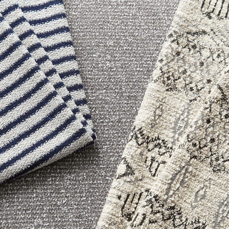 Stickad bouclé melange – mörkbeige/nattblå,  image number 5