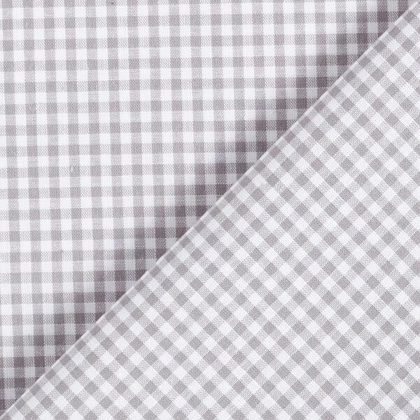 Bomullspoplin Små vichyrutor, garnfärgade – grått/vit,  image number 6