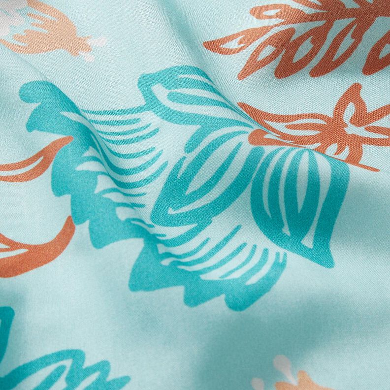 Viskos Voile blommor Tiffany – ljus turkos,  image number 6
