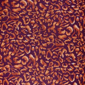 Romanitjersey leopardmönster – aubergine/terracotta, 
