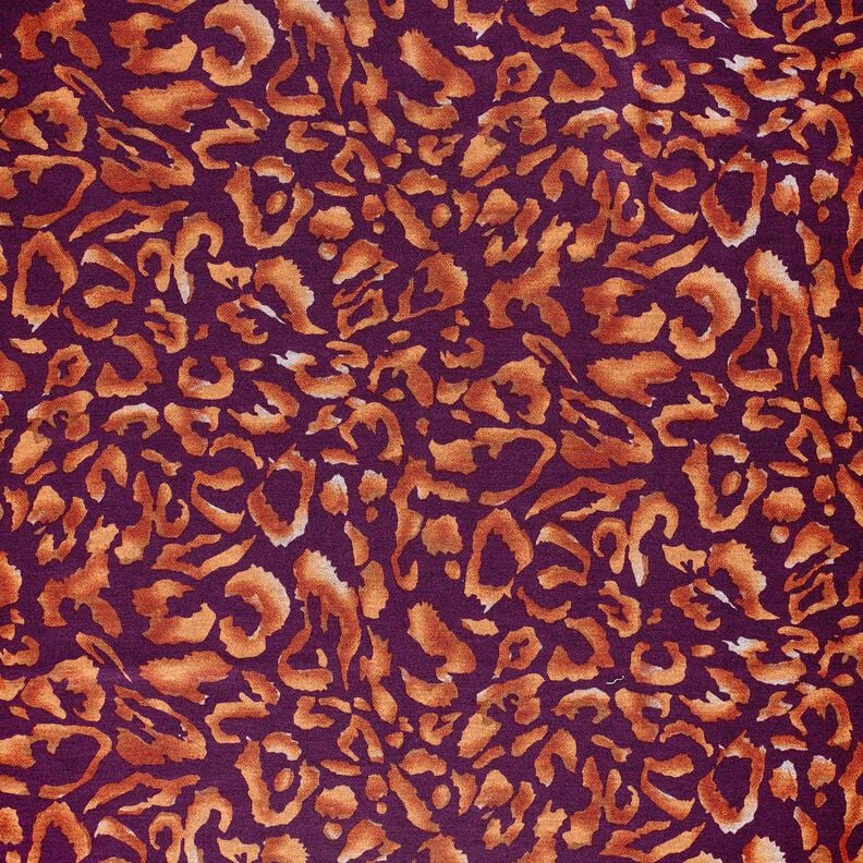 Romanitjersey leopardmönster – aubergine/terracotta, image number 1