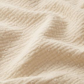 Muslin/Dubbel-krinkelväv dobby – natur, 