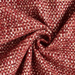 Stoppningstyg färgglad bouclé-look – bordeauxröd/kräm, 