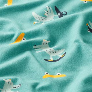 Bomullsjersey skate-krokodil | PETIT CITRON – mint, 