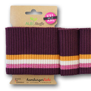 Ribbade muddar CUFF ME RIPPED [140 cm | 8 cm] | Albstoffe – bordeauxrött/brandgul, 