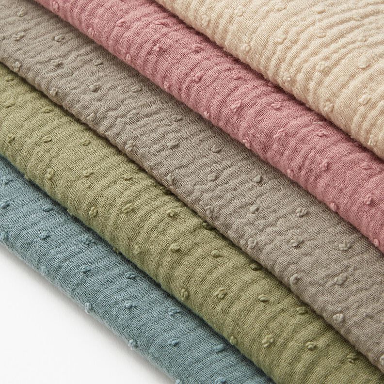 Muslin/Dubbel-krinkelväv dobby – natur,  image number 5