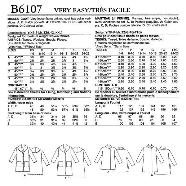 Kappa, Butterick 6107|32 - 40|42 - 50,  image number 6