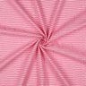 Bomullstyg Jacquard ruter och hjärtan – pink/vit,  thumbnail number 3