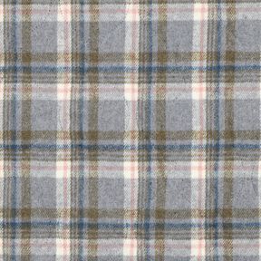 Quiltat tyg Flanell Rutigt | Poppy Fabrics – grått, 