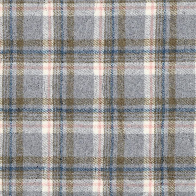 Quiltat tyg Flanell Rutigt | Poppy Fabrics – grått, image number 1