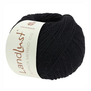 LANDLUST Alpaca Merino 100, 50g | Lana Grossa – svart, 