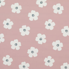Regnjackstyg Stora blommor – gammalt rosa, 