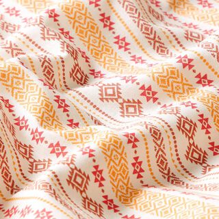 Bomullstyg Kretong Etno – senap/beige, 