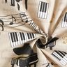 Dekorationstyg Halvpanama piano och noter – natur/svart,  thumbnail number 3