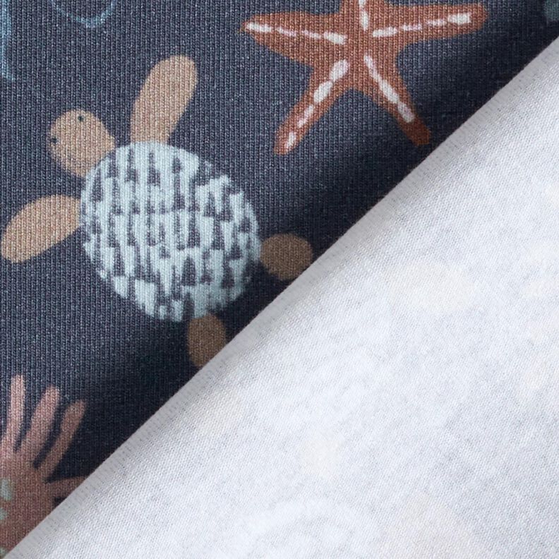 Bomullsjersey Söta sjöstjärnor Digitaltryck | Poppy Fabrics – nattblå,  image number 4
