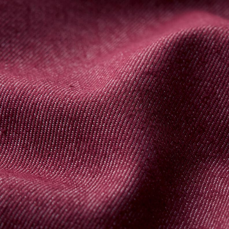 Stretch denim bomullsmix medium – bordeauxrött,  image number 2