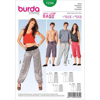Fritidsbyxor för henne och honom, Burda 7230, 
