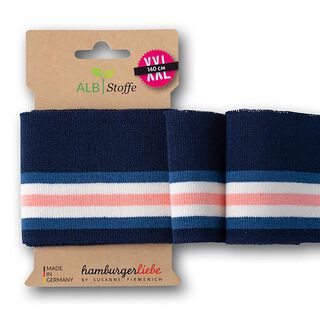 GOTS Ekologiska stickade muddar CUFF ME COLLEGE [140 cm | 7,5 cm] | Albstoffe | Hamburger Liebe, 