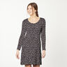 ribbad jersey abstrakta prickar – svart/vit,  thumbnail number 5