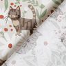 Bomullstyg Kretong katter på blomsterängen – silvergrå,  thumbnail number 4