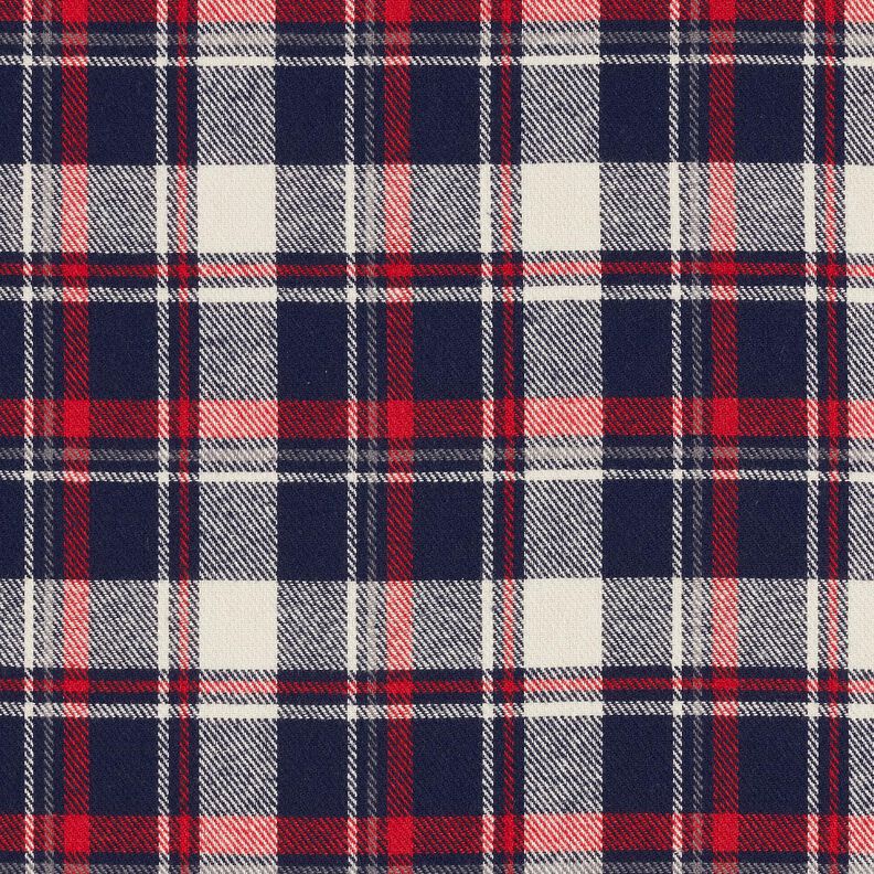 Bomullsflanell rutigt – svartblå/karminröd,  image number 1