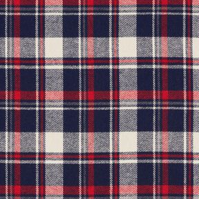 Bomullsflanell rutigt – svartblå/karminröd,  Bomullsflanell rutigt – svartblå/karminröd,