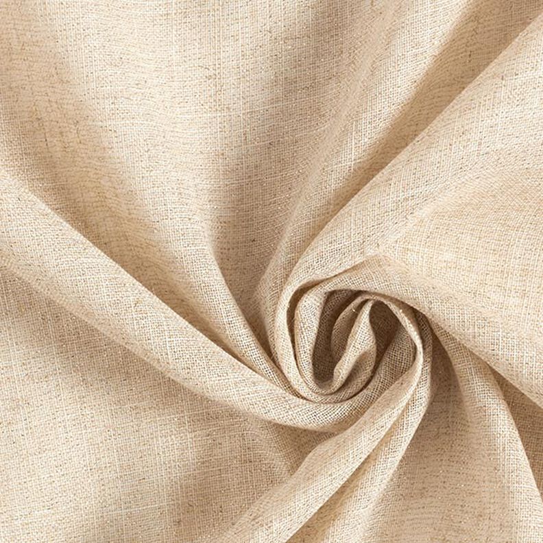 Dekorationstyg Voile Lurex – natur/guld,  image number 1