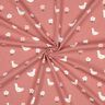 Bomullsjersey Gäss på blomsterängen | Poppy Fabrics – mörk gammelrosa/vit,  thumbnail number 3