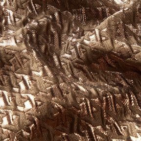 Cloqué glittrigt hundtandsmönster – mellanbrunt, 