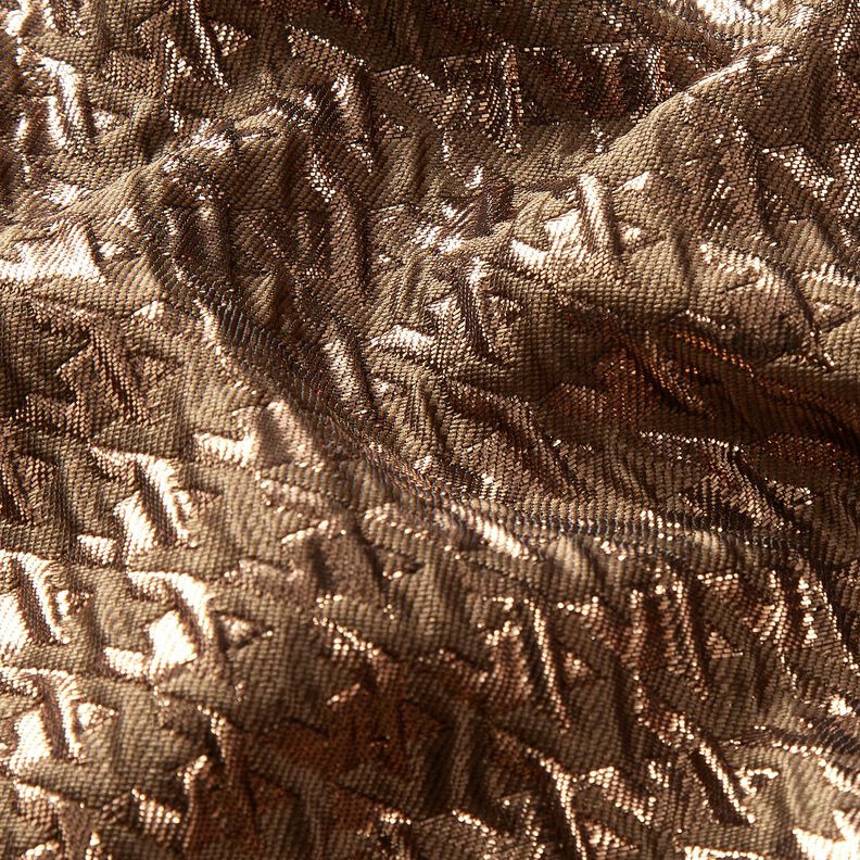 Cloqué glittrigt hundtandsmönster – mellanbrunt,  image number 2