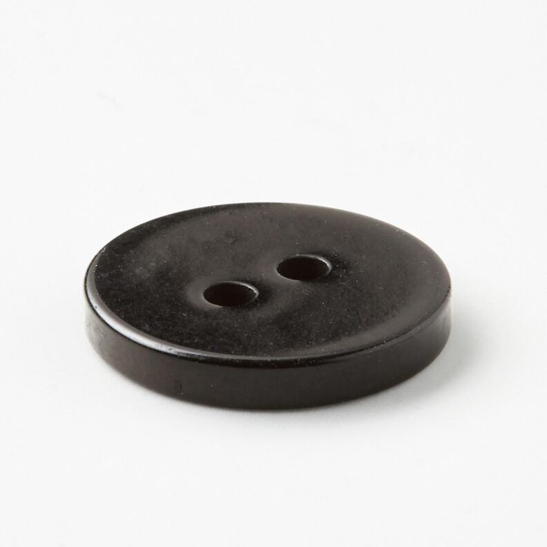 2-hålsknapp blank [Ø 15 mm] – svart,  image number 3