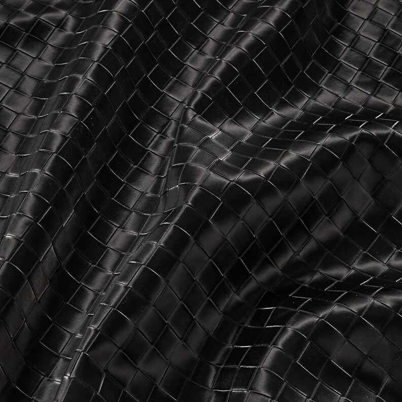Konstläder Flätat | Katia Fabrics – svart,  image number 2