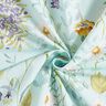 Bomullstyg Poplin vilda blommor – ljus mint/lavender,  thumbnail number 3