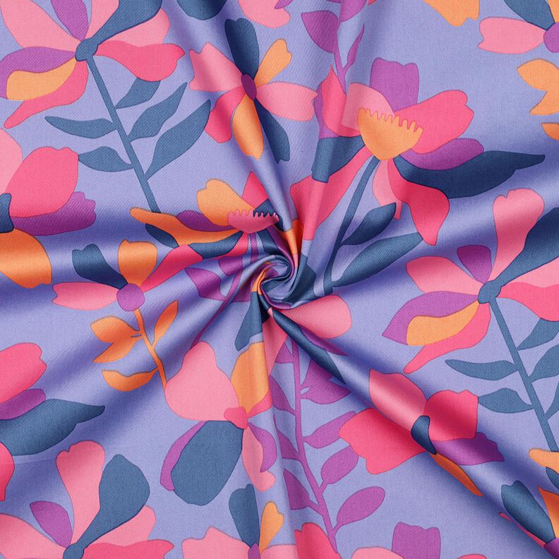 Bomullssatin Cloverdale | Nerida Hansen – blålila/rödlila,  image number 3